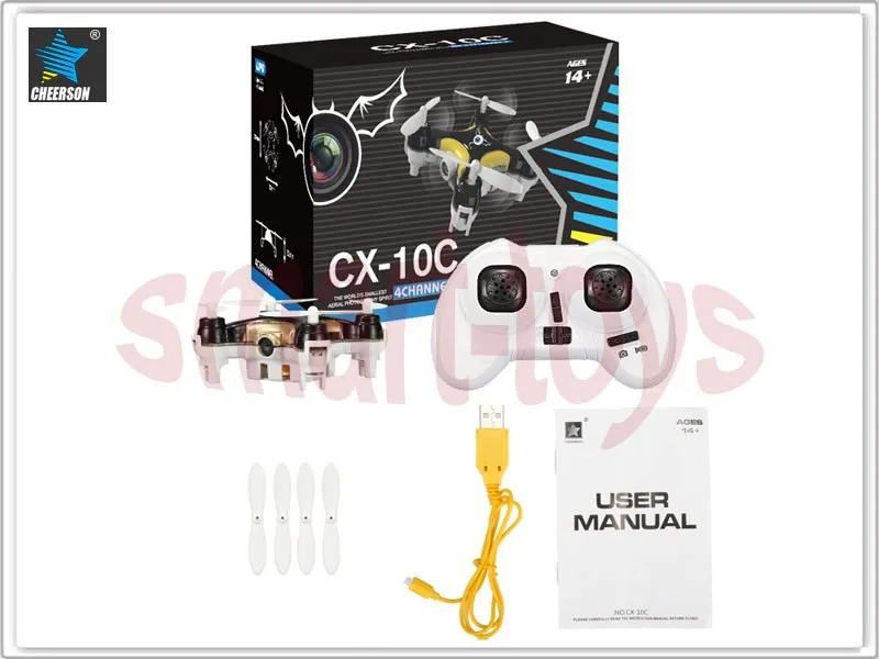 Mini Drone Quadcopter Cheerson CX-10C With Camera 2.4G 4CH 6 Axis RC Quadcopter for Kids 0.3M RTF RC Helicopter (4.1)
