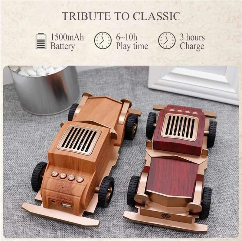 Wireless Bluetooth speaker Retro Portable bluetooth Speaker Hands-free FM USB Mini Subwoofer Music Player Outdoor Speakers0