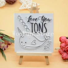 CS1082 Scrapbook DIY Photo Album Cards Transparent Acrylic Silicone Rubber Clear Stamps Sheet 10X10CM Love You Tons