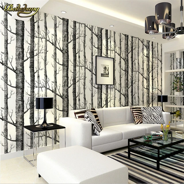 Beibehang di Betulla albero woods moderna carta da parati tinta unita