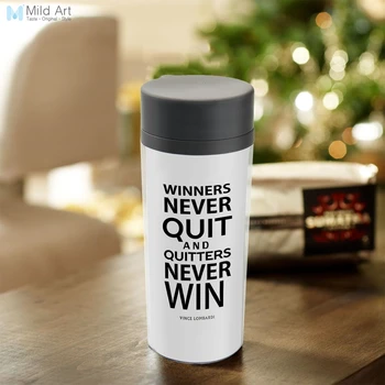 

BPA Free Personalized Plastic Insulated Drinkware Minimalist Black White Motivational Quotes Typography 300ml Water Bottle Gifts