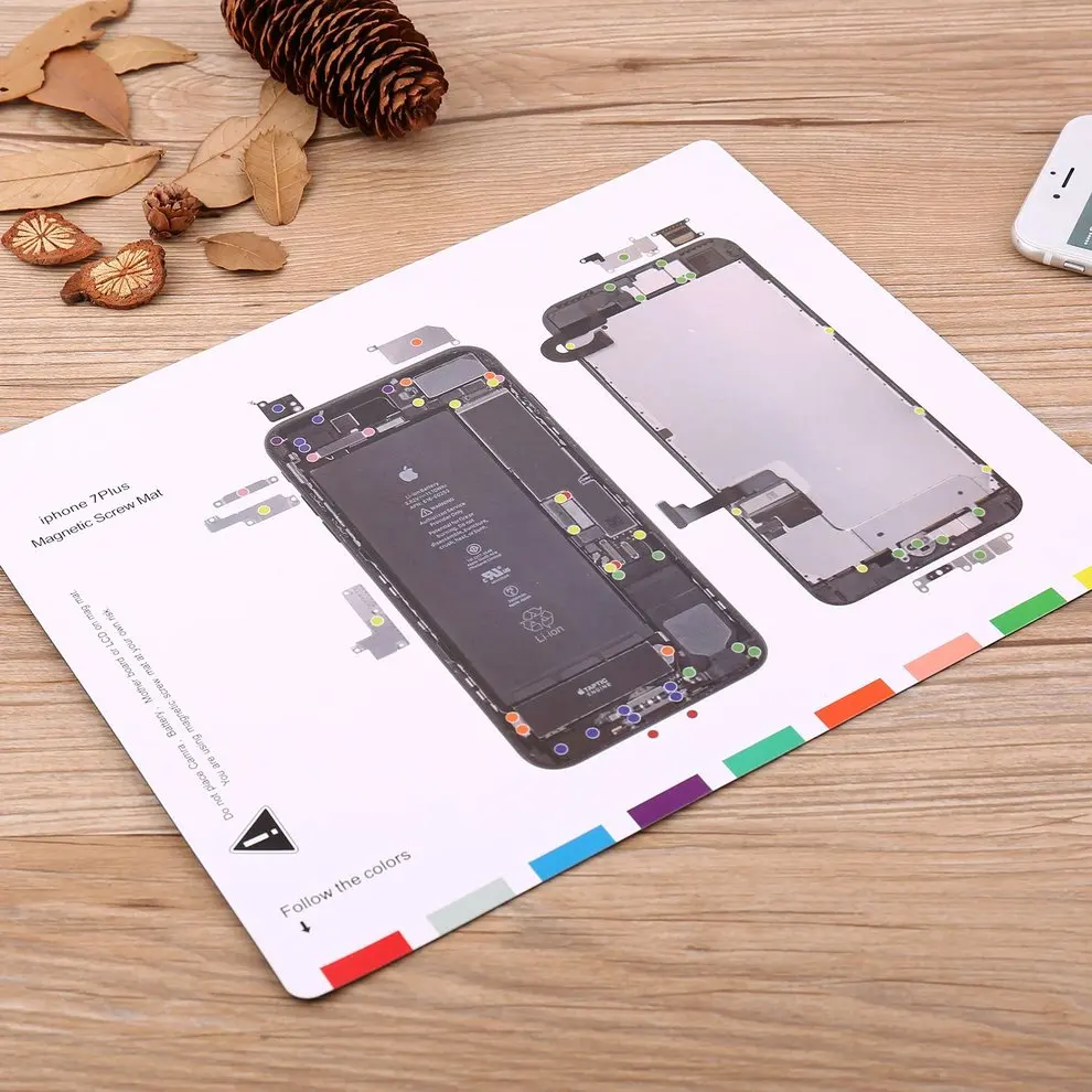 

8pcs Newest 250x200mm Durable Phone Repair Tool Magnetic Screw Mat For Iphone 7 Plus Hot Sale