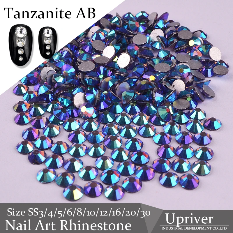 

Upriver ss3 - ss30 Bright Tanzanite AB Non Hotfix Rhinestones Nail Art Decoration