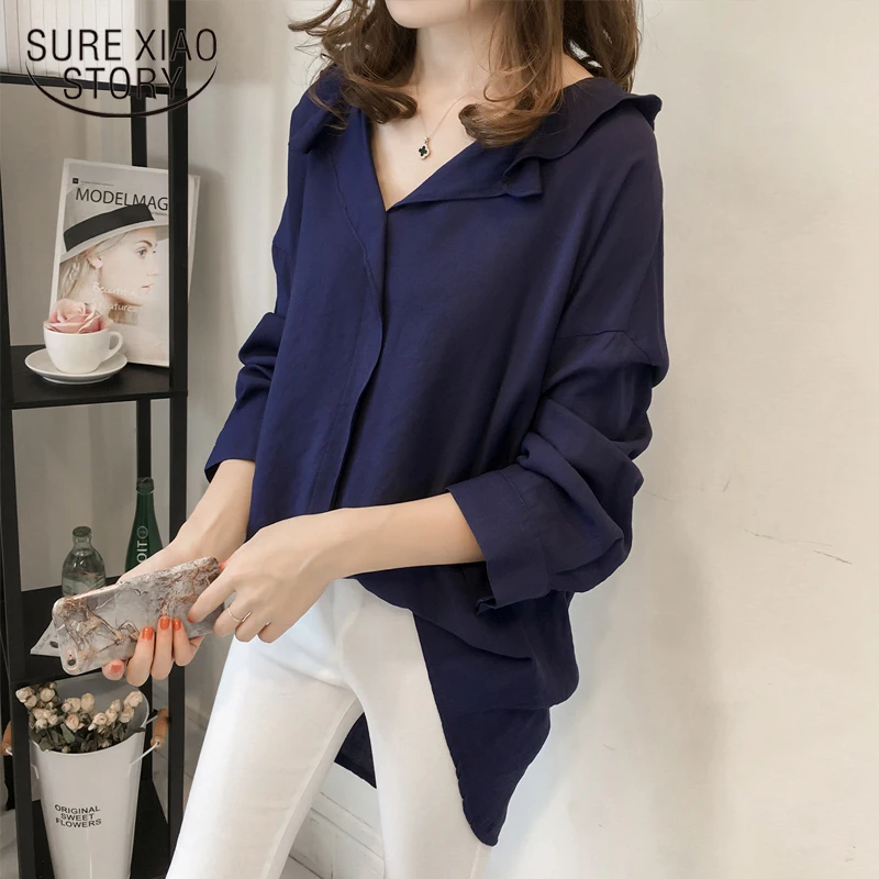 

new 2019 plus size bat sleeve women shirt long sleeved women's tops and blouse chiffon solid feminine clothes 4XL blusa 1023 40