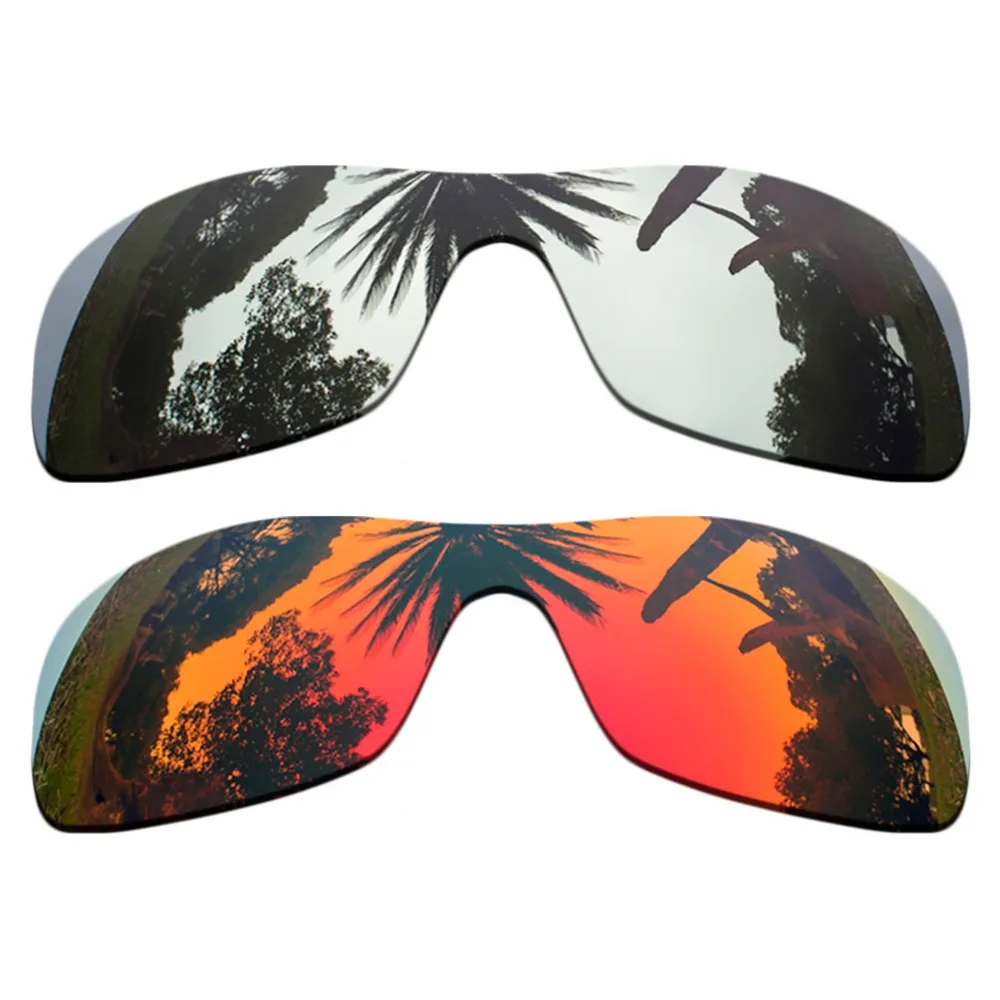 

(Серебристые зеркальные + оранжево-красные Зеркальные покрытия) 2 шт. поляризованные Сменные линзы для оправы Antix 100% защита от Уфа и уфв