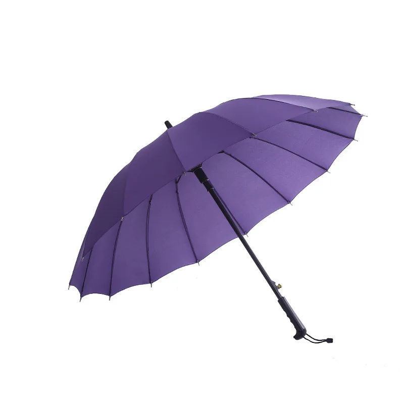 Только Jime усиленный ветрозащитный зонтик дождь женский солнечный и дождливый зонтик одноцветное лобовое стекло увеличение зонтик трость длинная ручка - Цвет: Single Purple