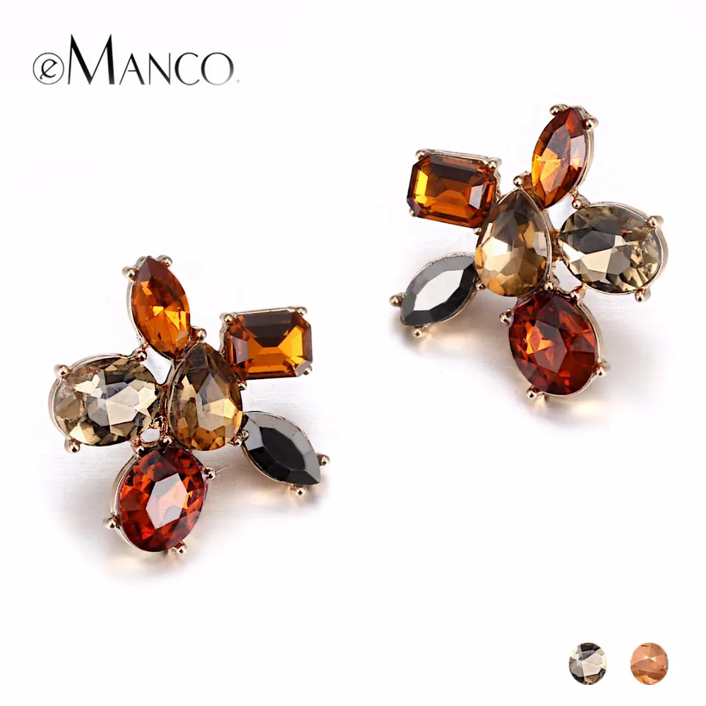 

eManco Luxury Cosmetic 2 Items Drop Dangle Crystal Earrings for Women New Fashion Earring Jewelry Accessories