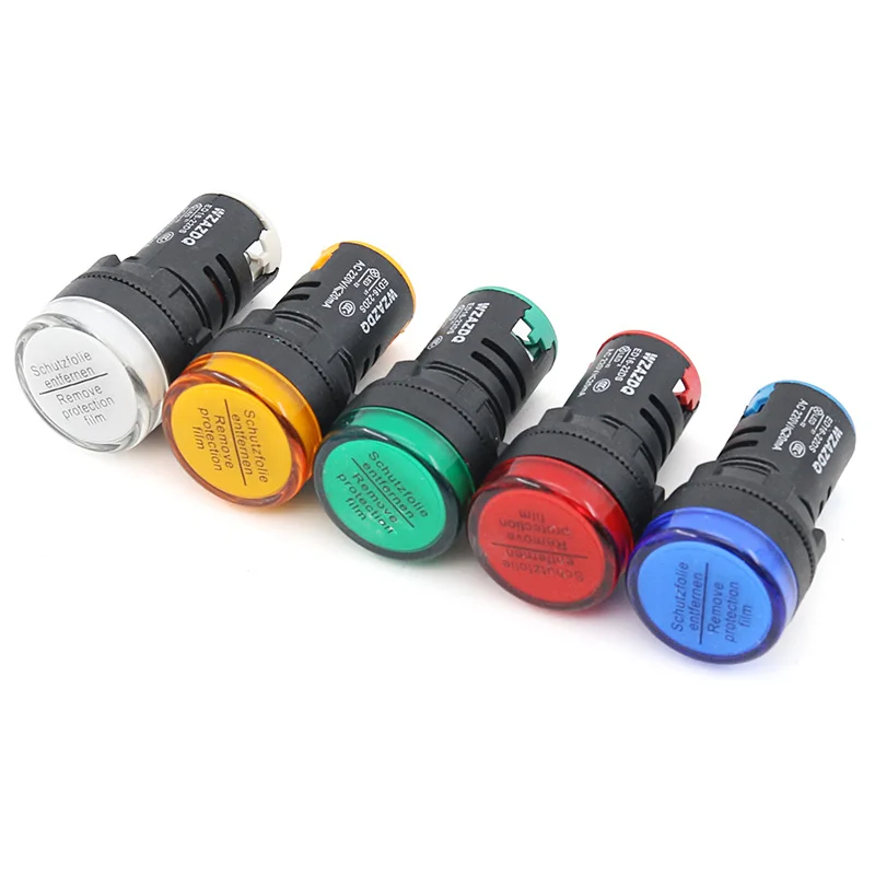 Индикатор питания фонарь светодиодной сигнальной лампы 22DS 24V 220V красный зеленый