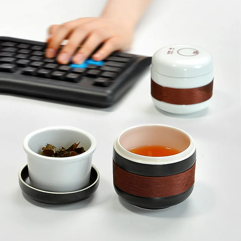 Buy Creative Ceramics Tea Cup Easy and Convenient Office Tea Cup with Filter