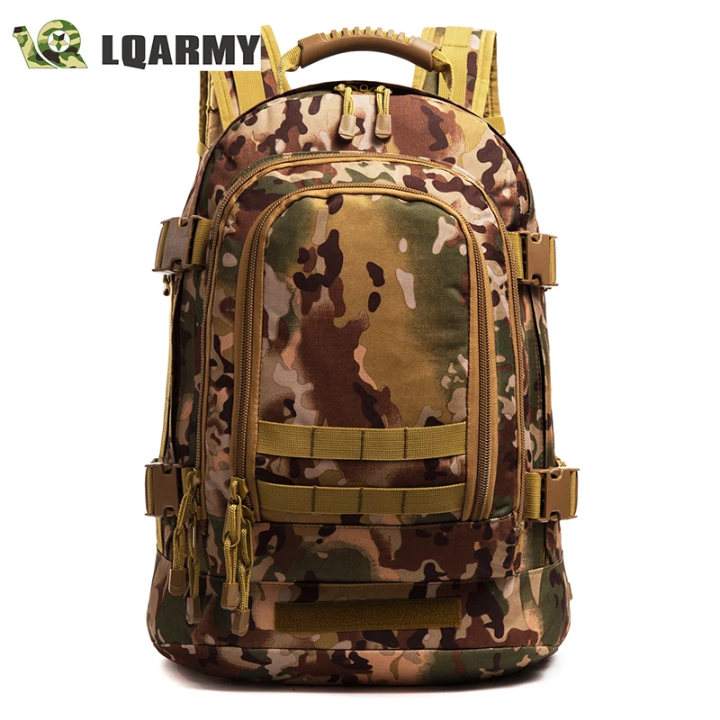

LQARMY 3-Day Expandable Backpack Military Backpack Molle Assault Bag Hiking Bag Large Rucksack for Outdoors (OCP)