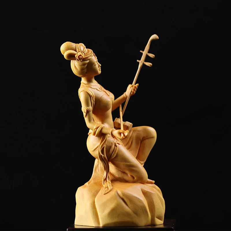 CCZHIDAO Восточная классическая китайская скрипка erhu красота фигура женщины домашний декор дерево ремесло статуя статуи для украшения