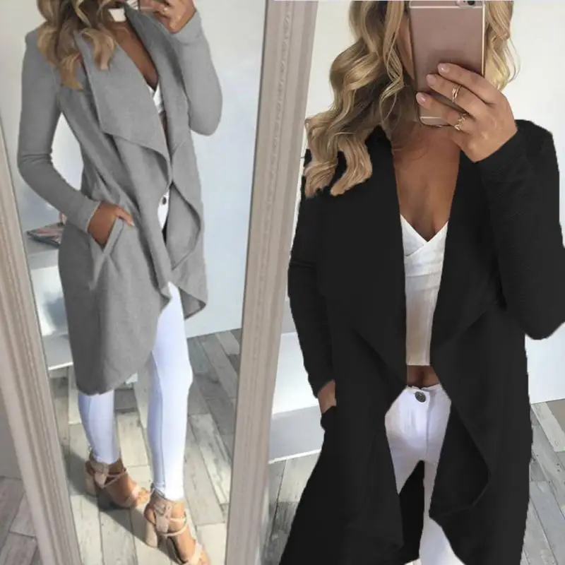 Goede Nieuwe Herfst Mode Vrouwen Katoenen Trenchcoat Casual Lange Bovenkleding Losse Kleding Voor Lady