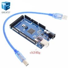 GREATZT 1set/lot MEGA 2560 R3 (ATmega2560-16AU CH340G) AVR USB board + USB cable (ATMEGA2560 ) for arduino MEGA2560