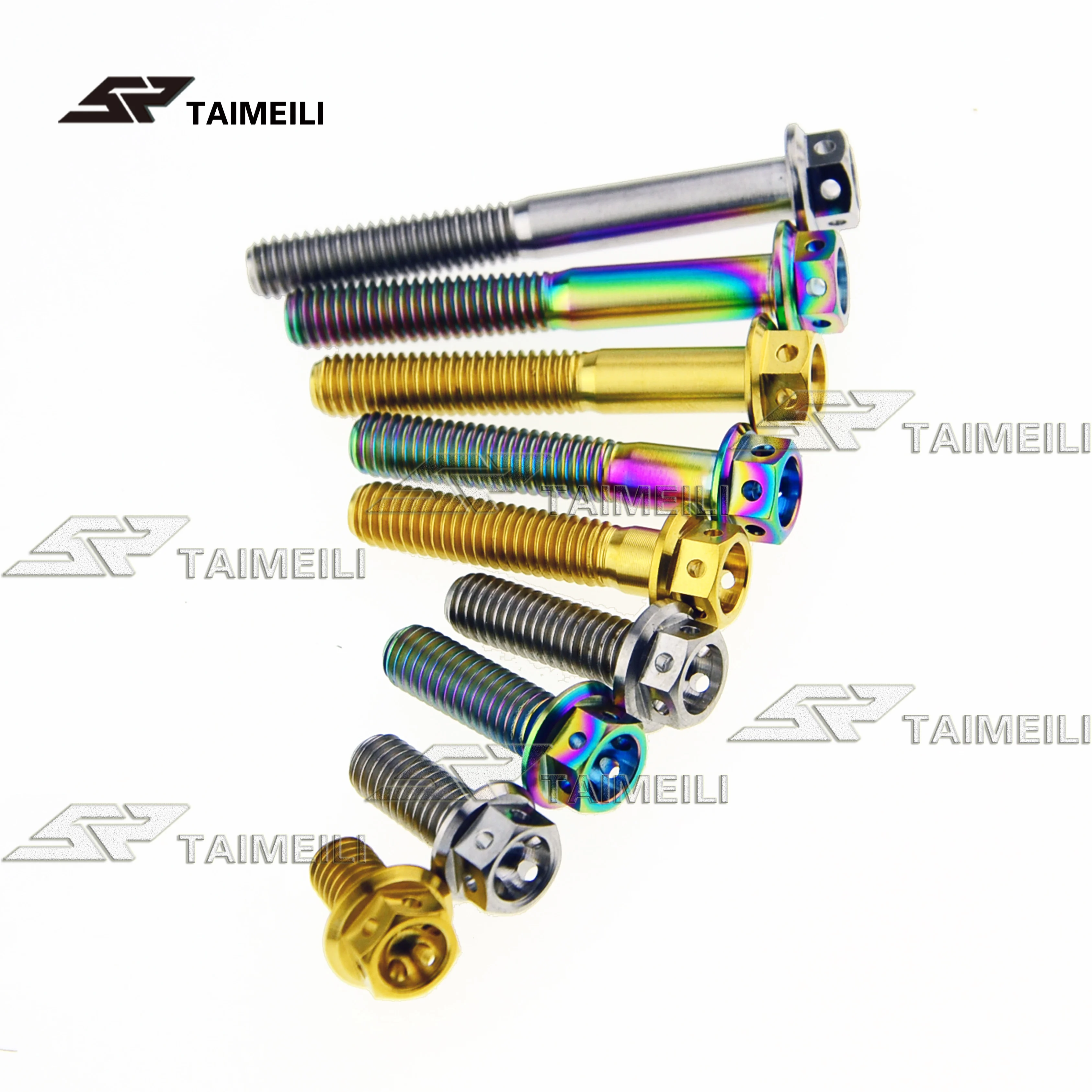 Титановый винт GR5 фланцевая головка винтовая с отверстиями M6x10/15/20/2530/35/40/45/50 мм