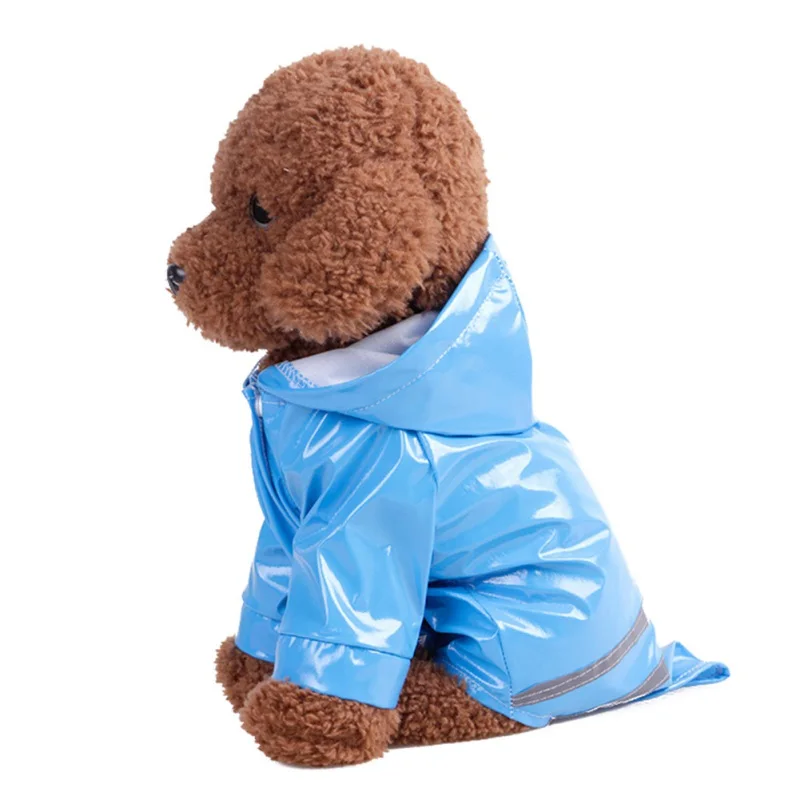 Водонепроницаемый дождевик для собак светоотражающая полоска плащ для собак Glisten Маленький Средний Щенячий дождевик с капюшоном товары для одежды