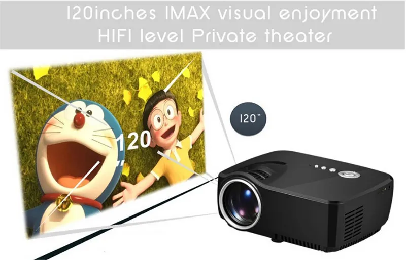 Gigxon - G70 800 Lumens Support 1080 MINI Projector for Home Theater Projector