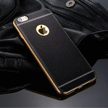 100 шт Роскошный кожаный чехол для телефона для iPhone 6 6plus мягкий TPU чехол для телефона для iPhone 7, 7plus защитный Cas
