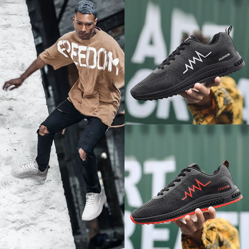 

Red Bottom Black Mens Sneakers Men's Casual Shoes Tenis Masculino Mens Trainers Lace Up Breathable Basket Homme Buty Meskie