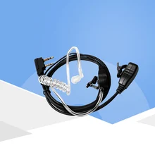 KSUN Air Акустическая трубка наушник гарнитура с нажимом для разговора и микрофоном для Kenwood HYT Puxing Wouxun Baofeng двухсторонние радиоприемники