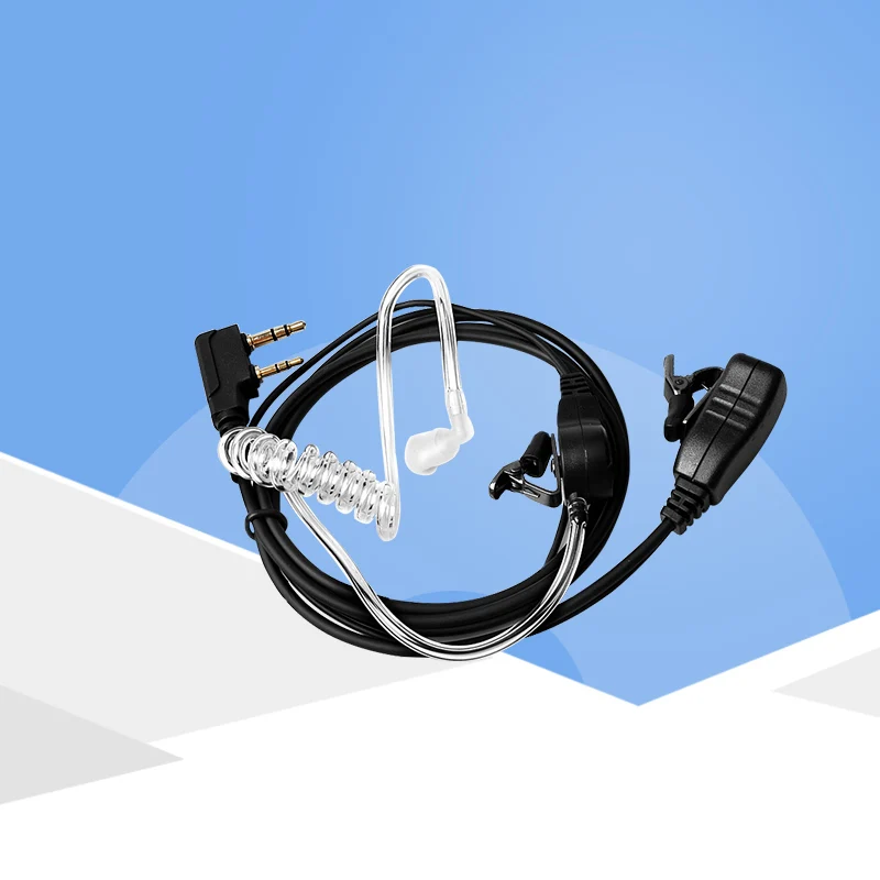 

KSUN Air Acoustic Tube Earpiece Headset with Push to Talk and Microphone for Kenwood HYT Puxing Wouxun Baofeng TWO Way Radios