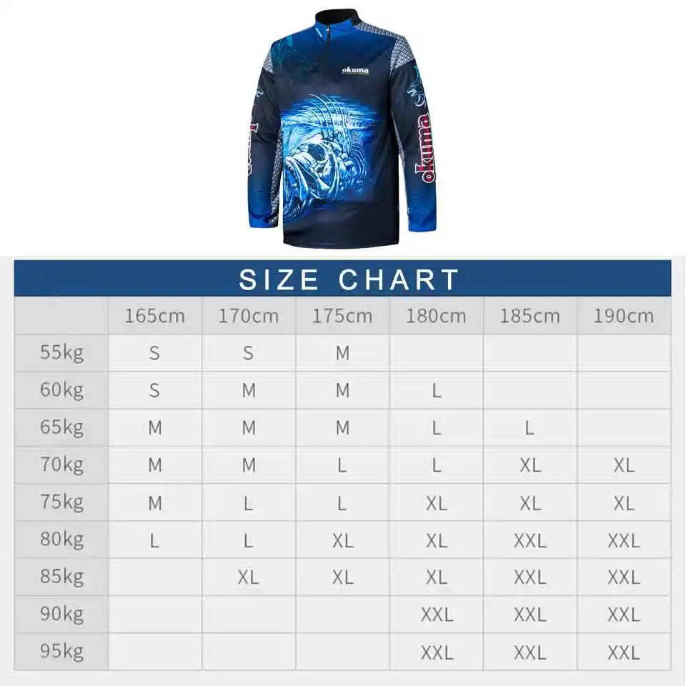 okuma fishing clothing