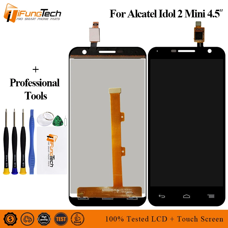 ЖК-дисплей + сенсорный экран для Alcatel Idol 2 mini OT6016 6016 6016A 6016D 6016E 6016X Замена сенсорного
