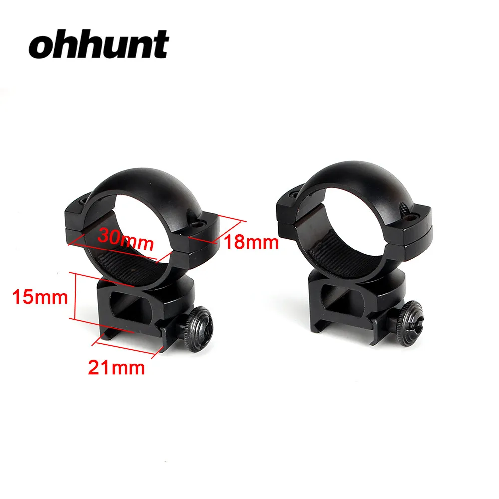 

ohhunt 30mm 2PCs High Profile Picatinny Weaver Rings 20mm Flashlight Rifle Scope Mount Rings Hunting Tactical Accessories