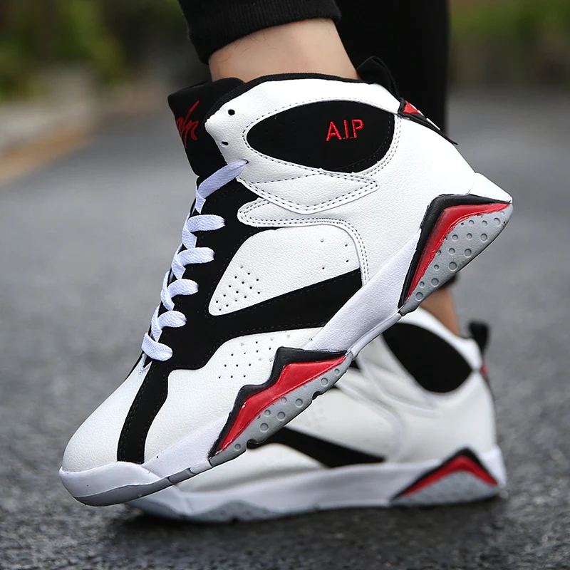

Mortonpart Men Basketball Shoes High Ankle Air Cushion Retro Breathable Outdoor Anti-Slip Sport Sneakers Athletic Shoes