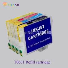 For epson T0631 T0632 T0633 T0634 Refillable ink cartridge for Epson Stylus C67 C87 CX3700 CX4100 CX4700 printer with chip