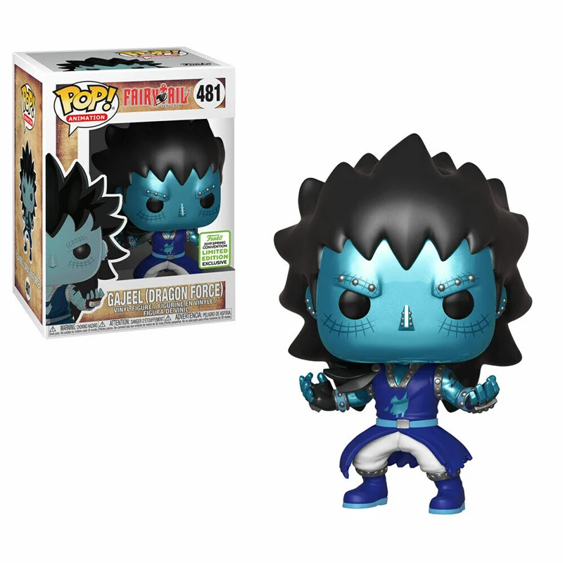 

FUNKO POP New Fairy Tail Gajeel (Dragon Force) 481 # Anime Character Action Figures Model Toys for Children Birthday Gifts