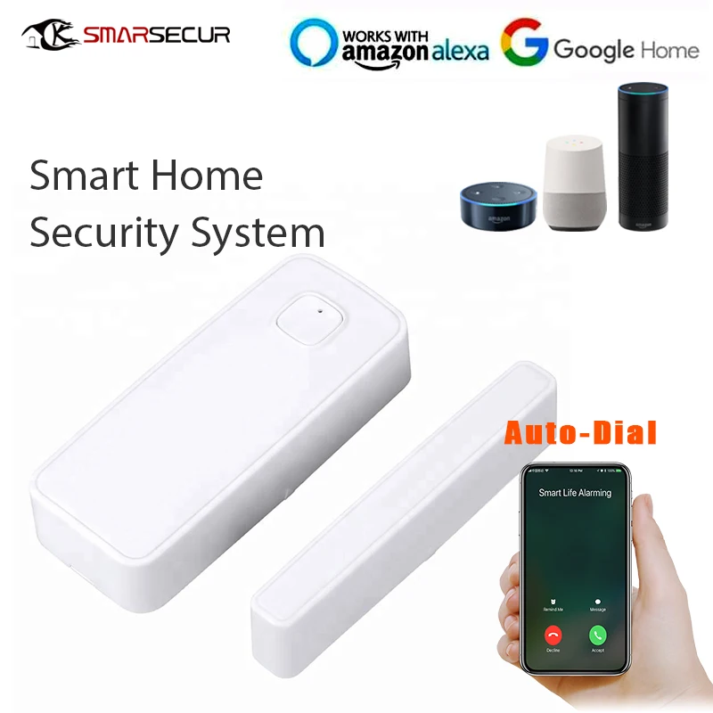 Wireless Smart WiFi Door Window Sensor Magnetic Detector APP Control Work With Amazon Alexa Wireless Smart WiFi Door Window Sensor Magnetic Detector APP Control Work With Amazon Alexa