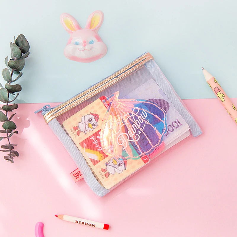 Coin Purse Cute Rabbit Happy Easter Coin Pouch With Zipper,Make Up Bag,Wallet Bag Change Pouch Key Holder