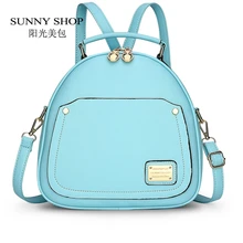 Sunny shop primavera pequeñas de las mujeres del color del caramelo mochilas bolsas escuela mochilas para niñas adolescentes de la moda mochila de cuero mochila