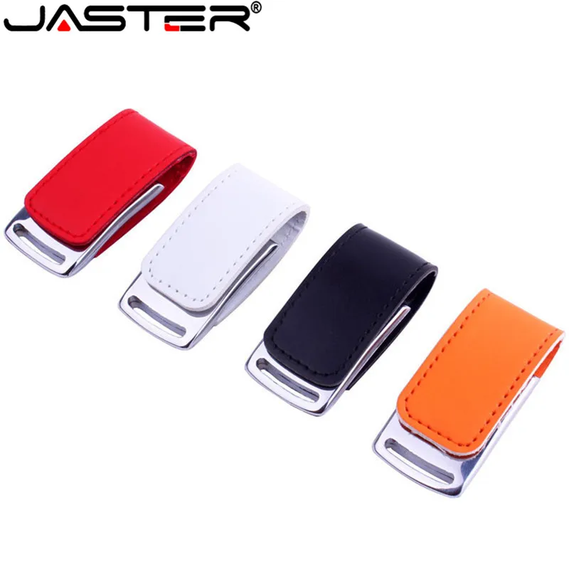 JASTER Подарочный кожаный металлический флеш-накопитель 4GB 8GB 16GB 32GB 64GB Udisk USB 2,0 usb флеш-накопитель карта памяти