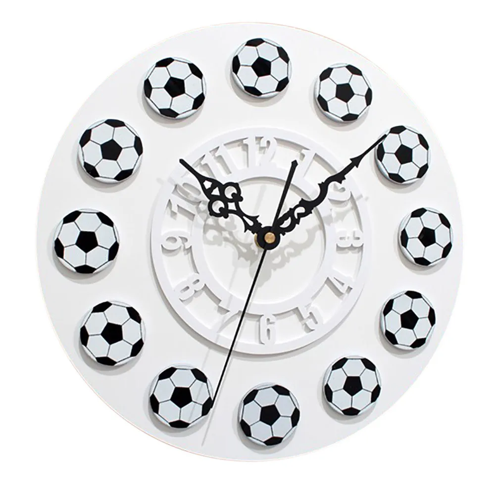 

Best Selling 2018 Products Football Style Non-ticking Acrylic Wall Clock Home Kitchen Office Kids Alarm Clock