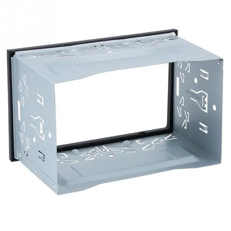 

Unit 2 DIN Cage Radio Vehicle Case Car Fitting DVD Player Frame Mounting Plate Iron Frame Plastic Panel with Hardware Accessory