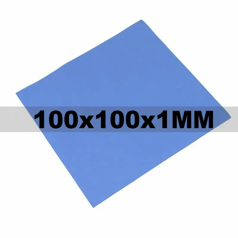 30 кулер gdstime 100x100x1 мм cpu Тепловая панель IC Радиатор охлаждения проводящие силиконовые колодки 1 мм для ПК cpu кулер для микропроцессора - Цвет: 100x100x1mm Blue