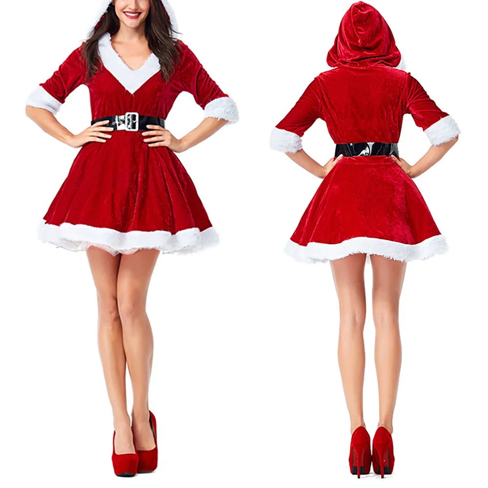 красное рождественское платье