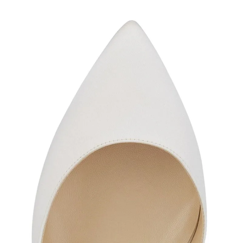 Mujeres Bombas Blanco Otoño Talón 42 Tamaño 2018 Primavera Tobillo Del Shoes41 Correa Stiletto Fsj01 Más 43 Zapatos Dorsay Señoras RESYEr