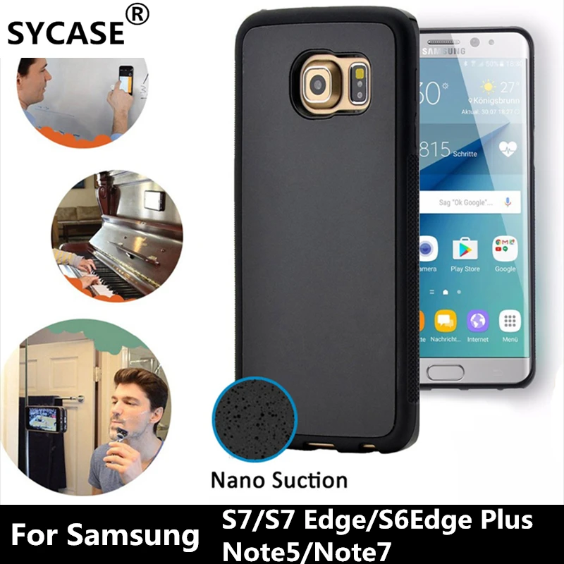 SYCASE Antigravity case for Samsung S7 Edge S6 s8 Plus note 3 4 5 Magical Anti Gravity Nano Suction Plastic phone Case |