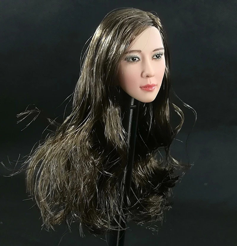 

Movie star Head Sculpt 1/6 female For PHicen Tbleagure figure body Black Hair Asian beauty 12" Action Figure doll toy gift