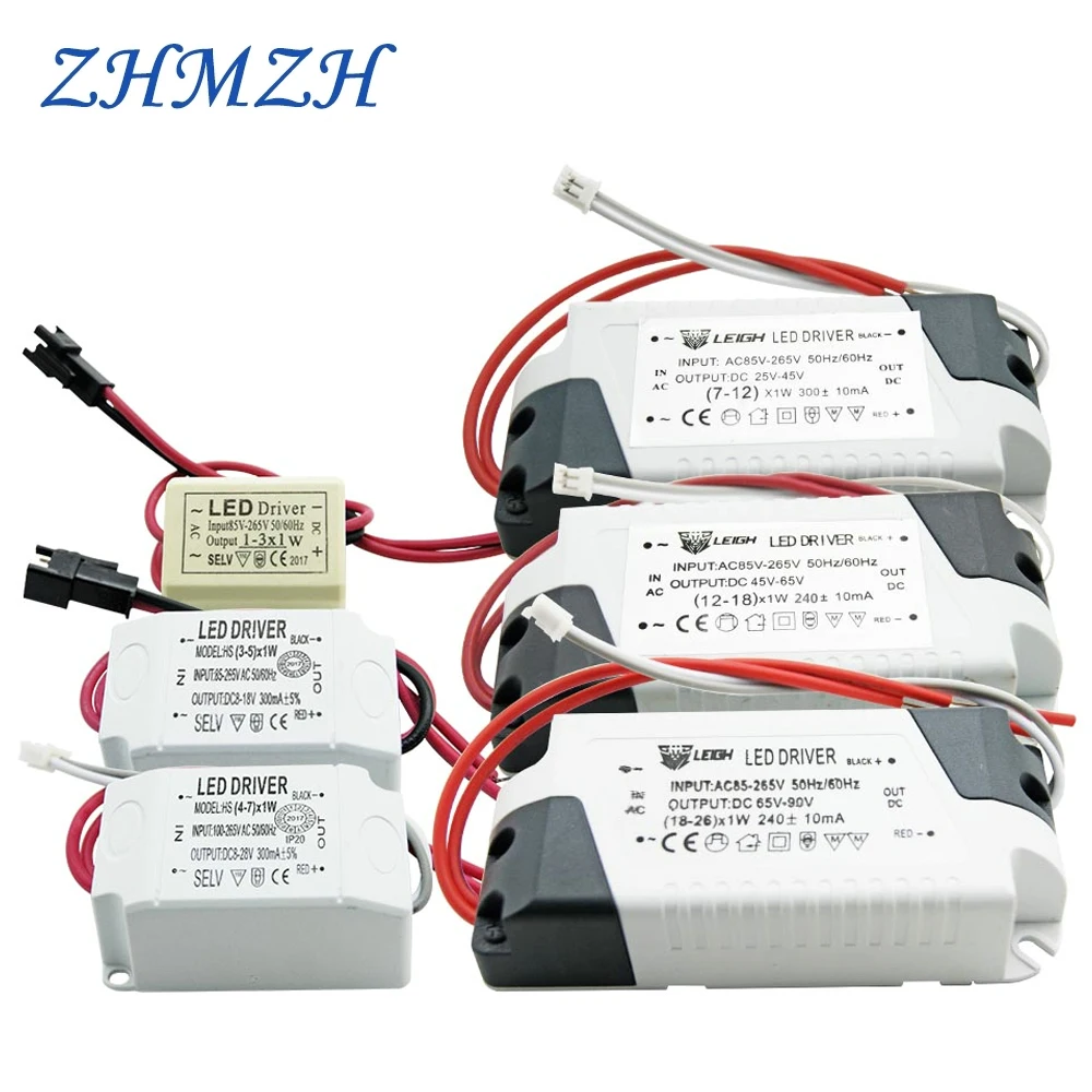 220V LED Konstantstrom-treiber 1-3W 4-7W 7-12W 12- 18W 26-36W 37-50W  Netzteil Ausgang 300mA 240mA Externe Für LED Downlight