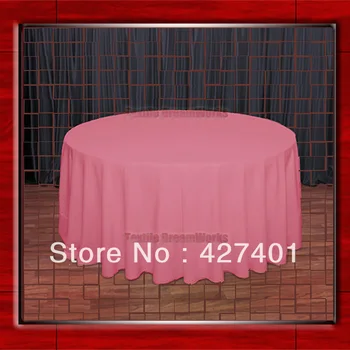 

Hot Sale 120"R Watermelon 210GSM Polyester plain Table Cloth For Wedding Events & Party Decoration(Supplier)