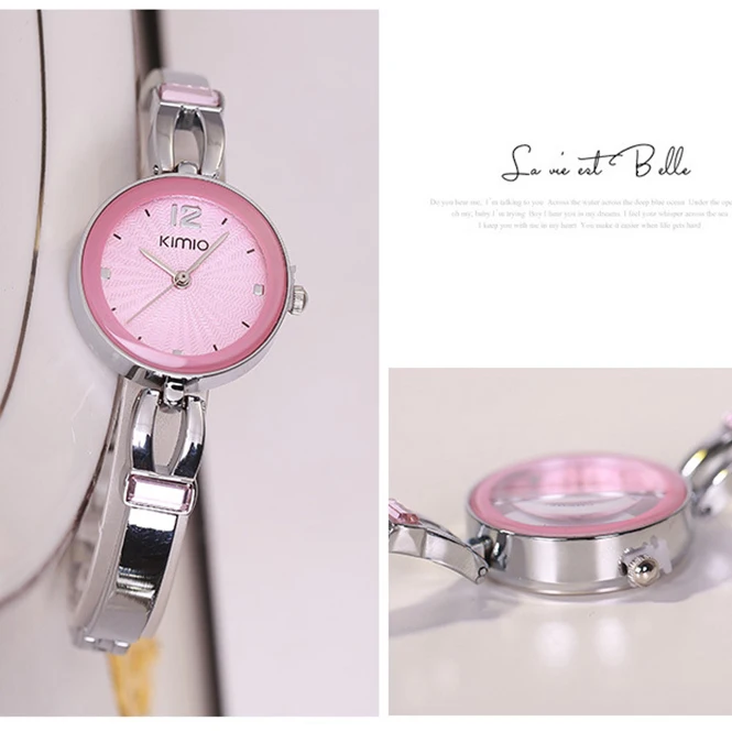 Kimio лучший бренд Роскошные женские кварцевые часы Женские Аналоговые часы из нержавеющей стали женские Montre Femme Relogio Feminino