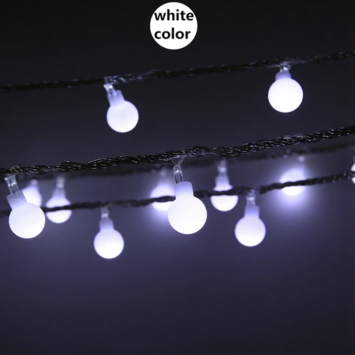 Светодиодный светильник OSIDNE с батареей, глобус, 2 м, 20led, 3XAA батарея, светодиодный светильник с шариками, наружный декоративный светильник, украшение для дома, Рождественское украшение