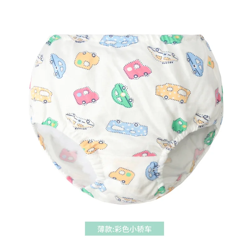 0-7Y Baby Girls Panties Toddler Boys Underwears Infant Cotton Training Reusable Nappy Washable Diapers Cover Cartoon Bread Pants - Цвет: 14