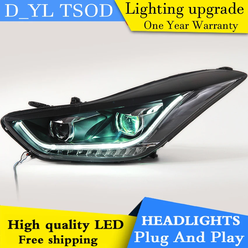 Car Styling LED Head Lamp for Hyundai Elantra headlight 2013 2015
