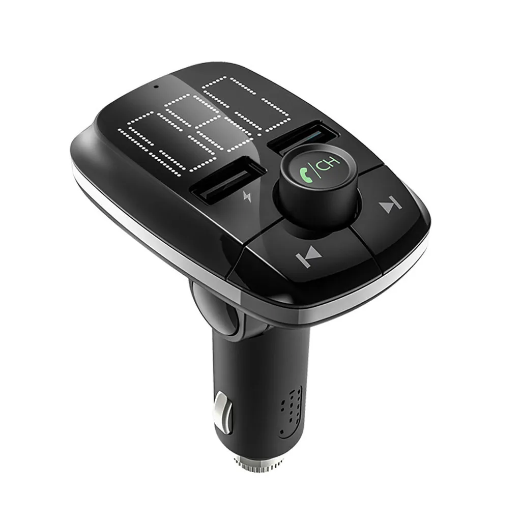 

Fast Car Charger Bluetooth 5.0 Handsfree Car Kit FM Transmitter MP3 Music Player Quick USB Charging Dual USB Phone Charger #WL1