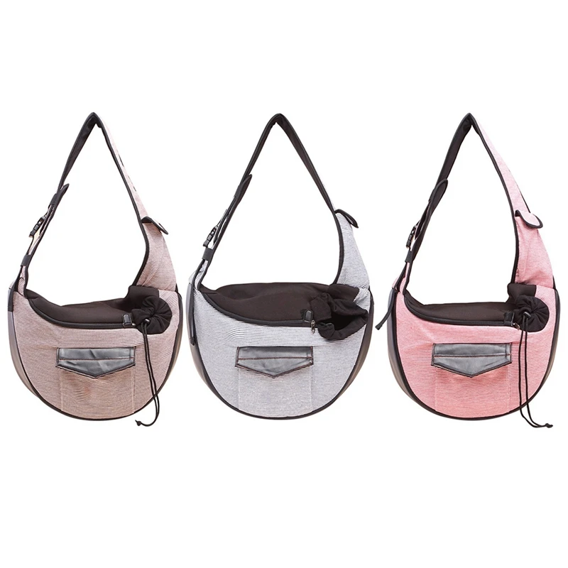 Переносная сумка для домашних животных, складная сумка-переноска для щенков, одобренная для домашних животных, сумка без рук с карманами, мягкий удобный ремень для плеча