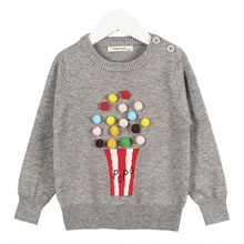 Новинка года, осенний свитер для маленьких девочек Детские вязаные свитера с рисунком «попкорн» для девочек, детский вязаный свитер пуловер для девочек